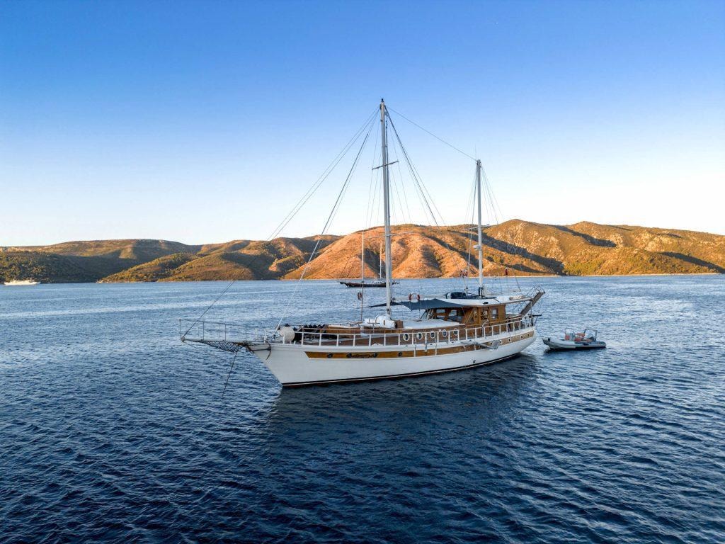 Gulet Aborda deck on the Adriatic